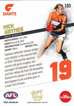 2017 Select Certified #105 Nick Haynes Back
